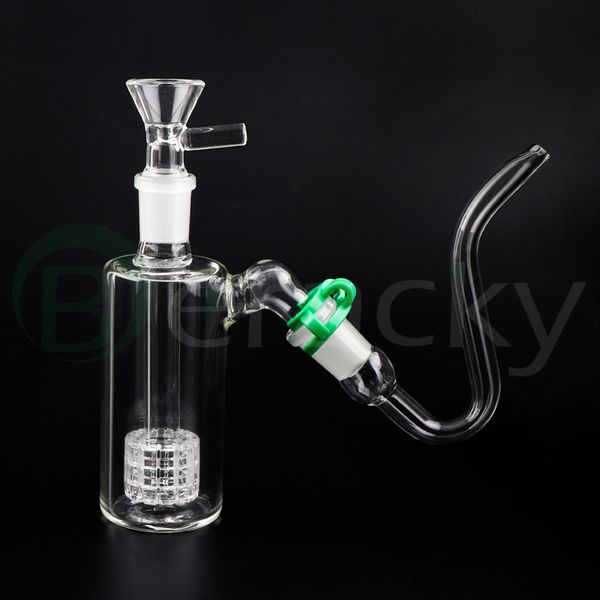 Nouveau 14mm 18mm matrice Perc verre cendrier barboteur avec j-crochets adaptateur J crochets tuyaux en verre et bol en verre narguilé Kits pour fumer