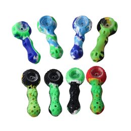 Tuyau de verre en silicone beracky bubbbler bubbler dab pipe à eau tabac pipe tuyau en verre pour les accessoires fumeurs