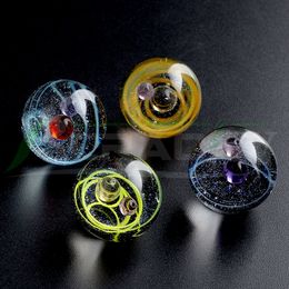 Beracky Universe Galaxy Space Terp Slurper Perles Accessoires pour fumeurs 22mmOD Billes de verre pour bord biseauté Quartz Banger Nails Bongs à eau Dab Rigs Pipes