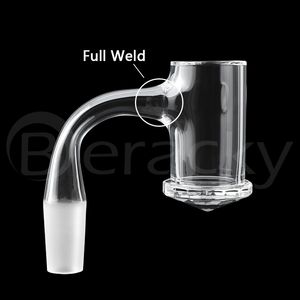 Beracky US Grade Full Weld 25mmOD Bord biseauté Quartz Banger à facettes avec fond en diamant 10mm 14mm 18mm Mâle Femelle Ongles sans couture pour bangs en verre Dab Oil Rigs