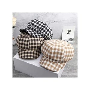 Béret casquettes octogonales style parfum Chapeaux rétro marine élégants chapeau pointu