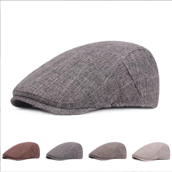 Beret -schilder hoed retro artistieke Britse stijl katoen platte petten mannen veer eenden tong voorwaarts hoeden warme baretten muff vintage verstelbare casual mannelijke gatsby hoed bc253