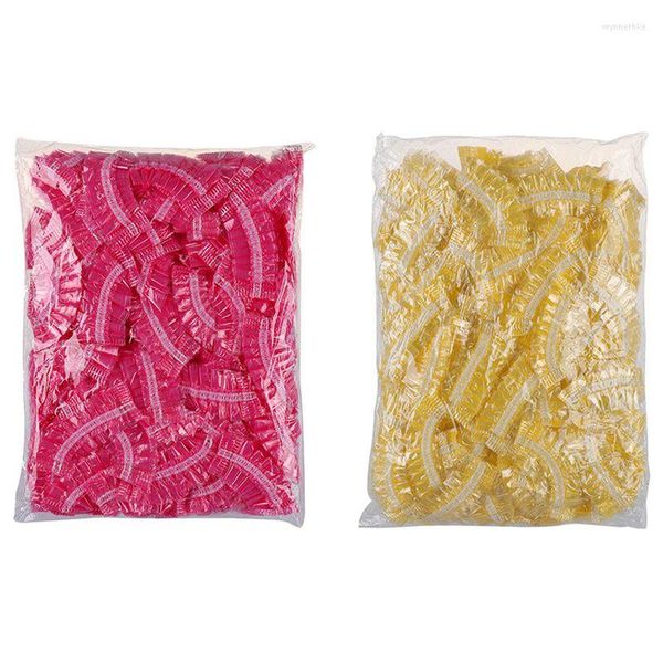 Boinas 100 uds, orejeras desechables para peluquería, cubierta transparente para la oreja, protección para el cabello, gorra protectora para tinte, herramienta de estilismo de Color