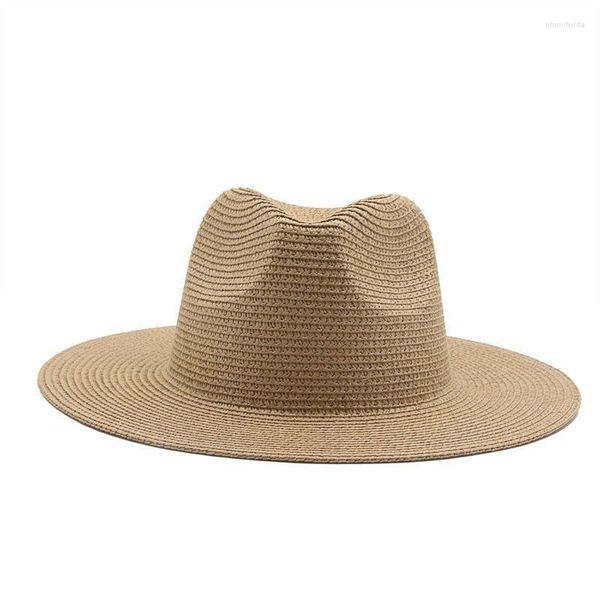 Bérets 10pc paille Panama chapeau de plage pour femmes hommes ombre été petit bord chapeaux femme Protection solaire casquette fille casquettes homme Sunhat SunhatsBérets Ch