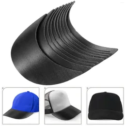 Bérets 10pcs Baseball Hat Brim Pived Visor Shaper Inserts Sun Shield Support Caps Doublures Plug-in