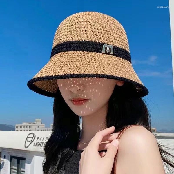 Bérets 1pc coréen Fashion Mesh Sun Suns Fake Cap Belt Design élégant Beaut Beaut Caps Femme Summer Protection Fisherman