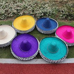 Baretten 1pc Mexicaanse Hoed Creatieve Mode Kleur Sombrero Hoeden Decoratieve Stro Hoofddeksels Feestkostuum Accessoires Pography Props
