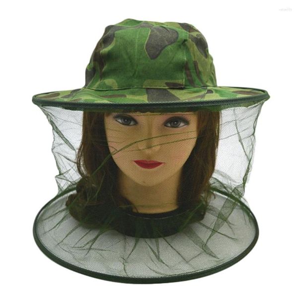 Bérets 1pc tête de moustique insecte insecte anti-abeille maille chapeau protecteur de visage filet pêche en plein air casquette de soleil vêtements accessoires goutte