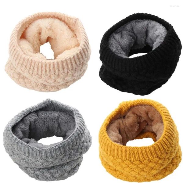 Boinas 1 unid invierno cálido cepillado punto cuello calentador círculo salir abrigo capucha loop snood chal al aire libre esquí escalada bufanda para hombres mujeres