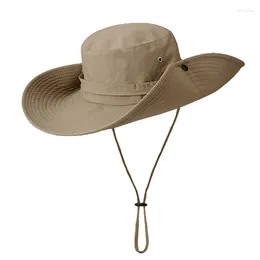 Bérets 1pcs Fashion Summer seau chapeau cow-boy hommes de pêche extérieure de randonnée de randonnée de randonnée