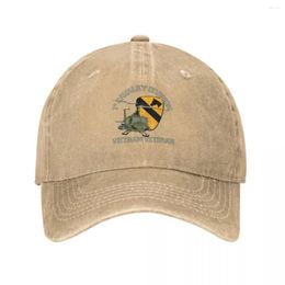 Bérets 1st Cavalry Vietnam - UH-1 Capes de baseball de groupe de combat chapeaux de jean lavés