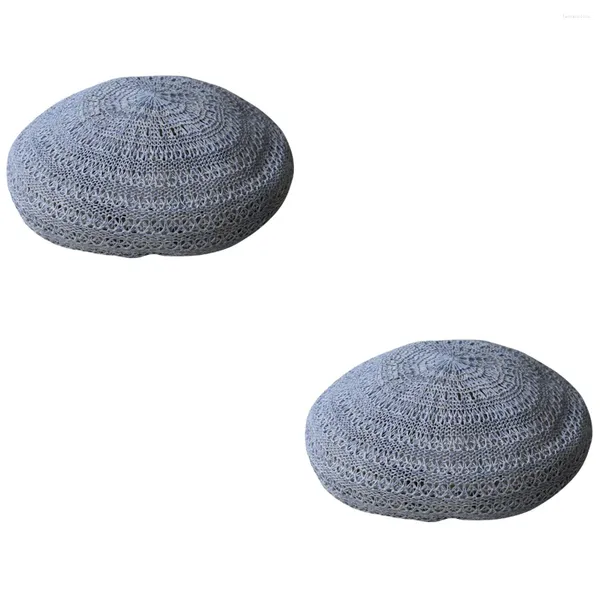 Bérets 2 Pack Manuel Voyage Femmes Chapeaux De Paille Été Peintres Béret Vintage Chic Rétro