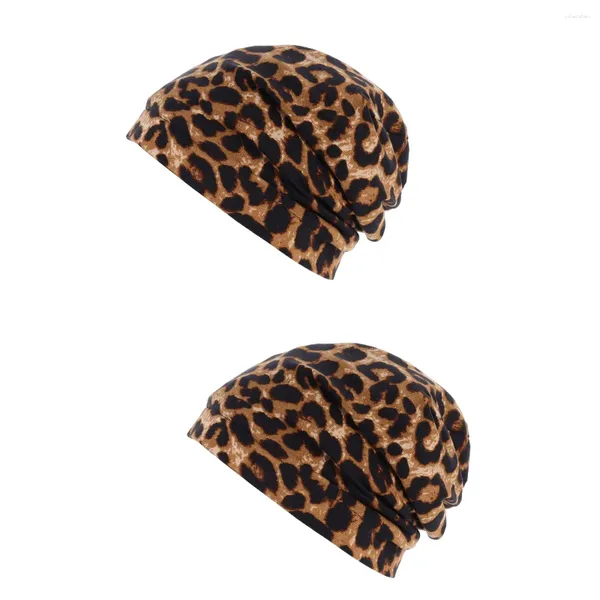 Bérets 2 pièces Bonnet cheveux bouclés Satin doublé décoratif femmes chapeau de couchage élasticité pratique soins ménagers Bonnet Miss