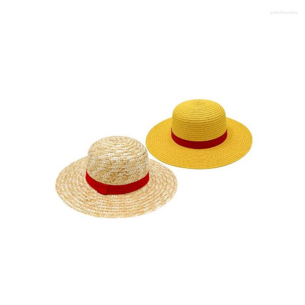 Boinas 2 estilos tamaños Anime japonés Luffy sombrero de paja dibujos animados protector solar Cosplay para adultos y niños