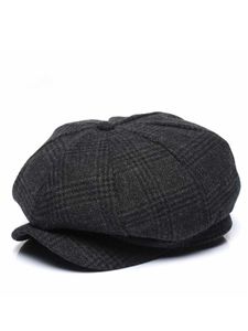 Bérets 2021 laine épaissie tweed chapeau octogonal papa hiver feutre casquette de gavroche mâle loisirs Ivy casquettes homme grande taille béret 5658cm 5860cm Z0616