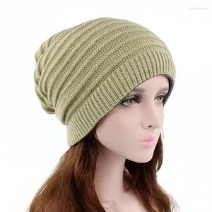 Bérets 2022 arrivée hommes femmes hiver chapeau doux chaud bonnet Crochet élasticité tricot chapeaux rayure décontracté oreille plus chaud mode