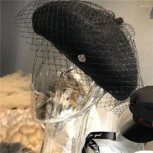 Bérets 2022 hiver laine béret femmes élégant lettre M maille voile citrouille décontracté tout-match chapeau bonnet bonnet garder au chaud français