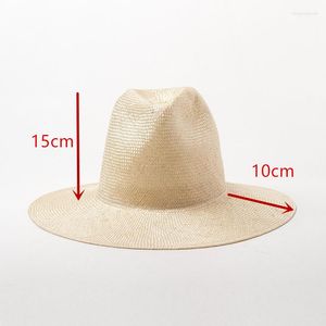 Bérets 202206-HH7324A-japan commande été fait à la main naturel Sisal creux tissage loisirs Fedoras casquette hommes femmes Panama chapeau d'extérieur