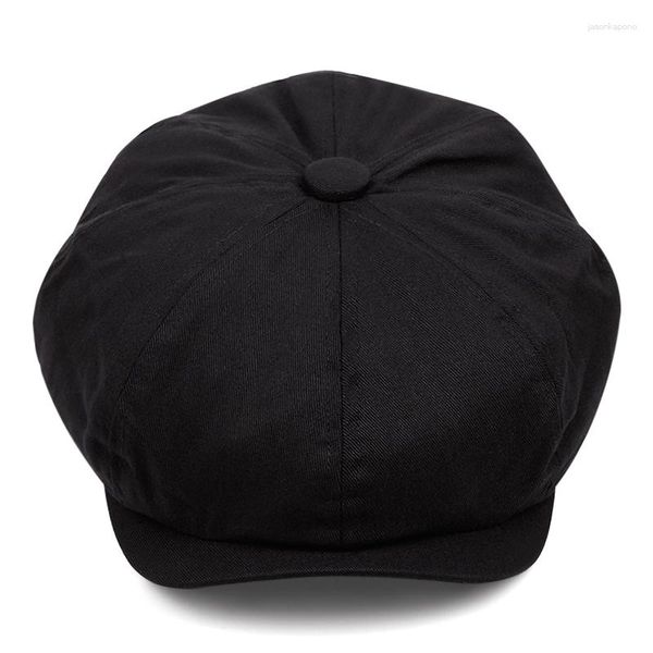 Bérets 2023 mode adulte Sboy casquettes hommes couleur unie coton britannique Vintage peintre chapeaux printemps automne Peaky Blinders