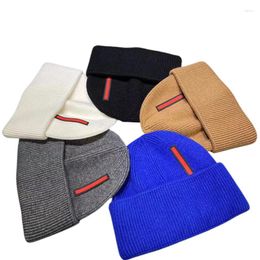 Bérets 2023 coton tricot chapeau hommes femmes paragraphe qualité casquette manches chaud mode cent prendre froid pour chapeaux MX1046