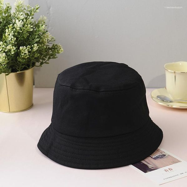 Boinas 2023 Moda de doble cara Daisy Fisherman Hat Bucket Femenina Protección de sombreado Grandes aleros y arte Salvaje Excursión al aire libre Baño de sol