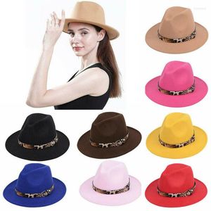 Boinas 2023 moda Fedoras gorras de ala ancha hombres mujeres Outback sombrero Panamá Jazz vaquero