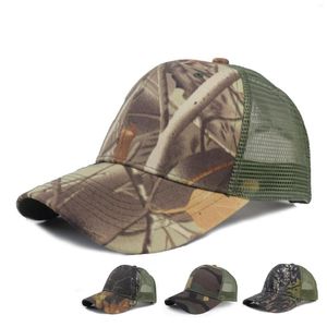 Beretten 2023 Jungle camouflage mesh cap mannen en vrouwen ademende piek zomers jeugd buiten schaduw honkbal leger fan hoed