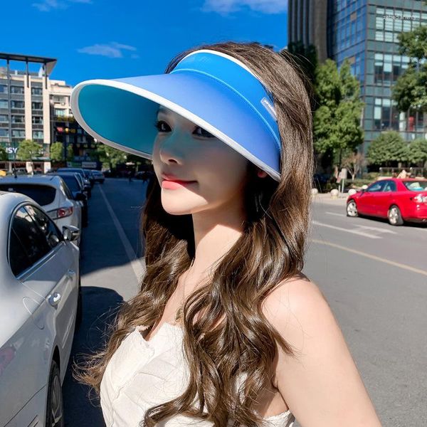 Bérets 2023 chapeau coréen femme style japonais et Internet-célèbre dégradé couleur pince à cheveux Protection solaire visière extérieure