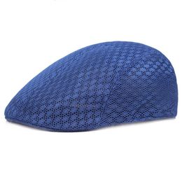 Bérets 2023 Hommes Femmes Casual Béret Chapeau De Mode Coton Solide Couleur Caps Soft Top Beanie Réglable Respirant Mesh Caps Été Printemps Z0616