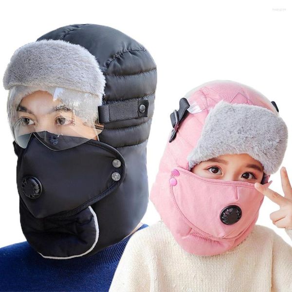 Boinas 2023, sombreros de invierno de diseño Original para mujeres, gorro cálido para niños, gorro de esquí para hombres, gorro impermeable con capucha con gafas, pasamontañas genial