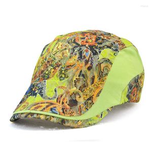 Berets 2023 Lente en zomer dames mode kanten baret meisje schattig sboy cap vrouw hoge kwaliteit katoen klimop hoed 55-60 cm