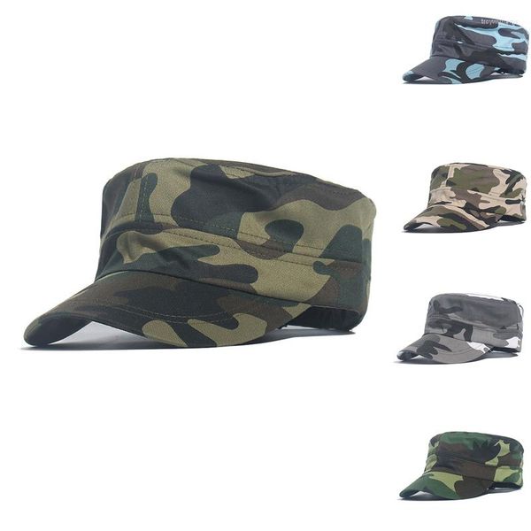 Bérets 2023 Mode d'été Hommes Casquettes de baseball Tactique Armée Camouflage Casquette Plate Chapeaux Femmes Hommes Visière Extérieure Formation Militaire Camo