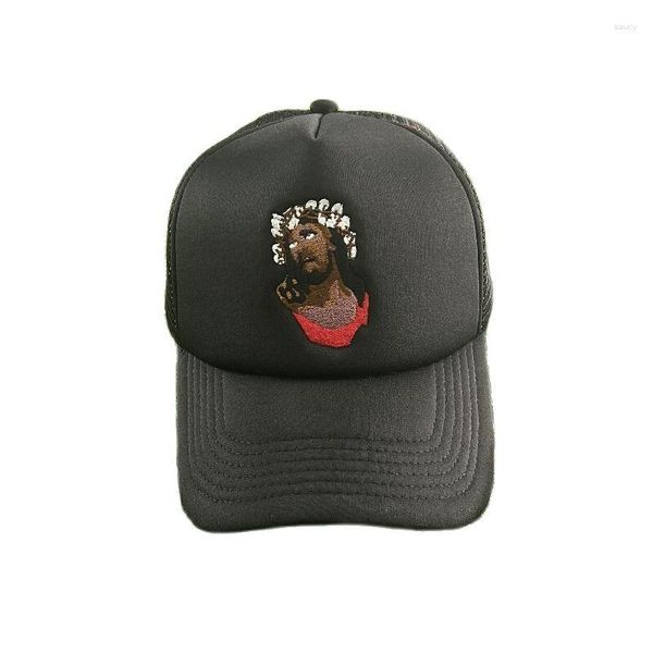 Bérets 2023 marée Jésus larmes Street Ware Denim HipHop coton couronne sud homme camionneur chapeau casquette pour l'été bord incurvé