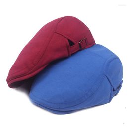 Beretten 2023 unisex wol vilt sboy caps heren dames platte piek cabbie ivy hoeden casquette voor volwassenen gh-732