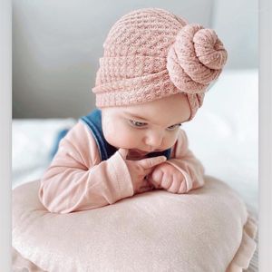 Bérets 2023 hiver enfants fille gaufré Crochet tricot Turban chapeau infantile enfant en bas âge bébé casquette Bonnet bonnets couvre-chef