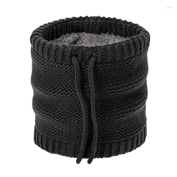 Bérets 2023 Hiver Tricoté En Peluche Épais Cou Écharpe Femmes Hommes Fourrure Stakerope Anneaux Chauds Écharpes Sport En Plein Air Collier Infinity Snood