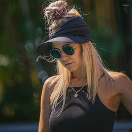 Bérets 2023 femmes visière chapeaux été Simple femme soleil haut vide équitation Sports de plein air casquette Anti-UV plage chapeau casquettes de pêche