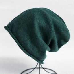 Bérets 2024 Gorros De Invierno tricoté Skullcap hiver chaud casquette bonnets Gorro Saten Para Dormir Skullies chapeaux pour femmes