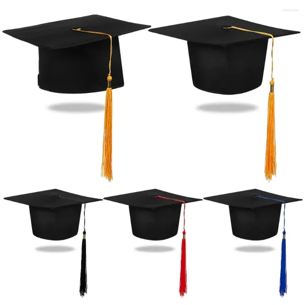 Bérets 2024 Happy Graduation Hat Cérémonie du diplôme universitaire Félicitations académiques Grad High School