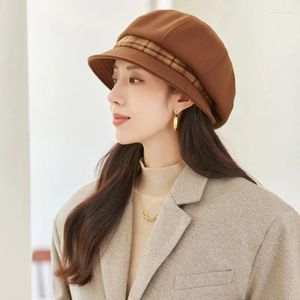 Bérets 2024 Corée Style Woman's Winter Beret CHATS Fashion dames Outdoor Casual Painter Girl France Cap Femme Artiste quotidien