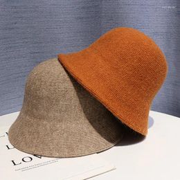 Boinas 2024 Panamá Cálido Invierno Sombrero de cubo para mujer para adolescentes Fieltro Lana Chica Sautumn y Moda Piel Negro Hip Hop Cap