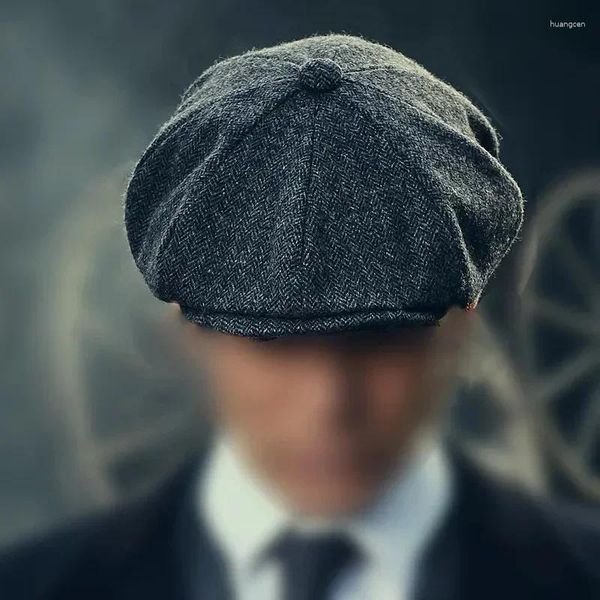 Bérets 2024 Peaky Blinders Homme Pur Coton Sboy Chapeau Mode Rétro Star Anis Peintre Pour Femmes