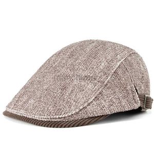 Berets 2024 printemps automne et hiver papa décontracté ivy chapeau de journal masculin CAP MAN PEINTER CHAPEURS FASE Béret 55-59cm D24417