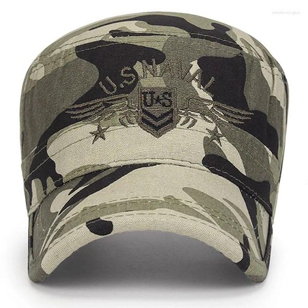 Bérets 2024 États-Unis US Marines Corps Cap Chapeau Chapeaux Militaires Camouflage Plat Top Hommes Coton HHat USA Brodé Camo