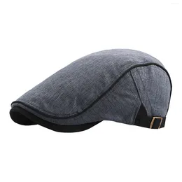 Berets 2024 Vintage Sboy Hut Baskenmütze Einfarbig Mode Koreanische Version Casual Frühling Herbst Männer Kappe Erwachsene Gorras Hombres