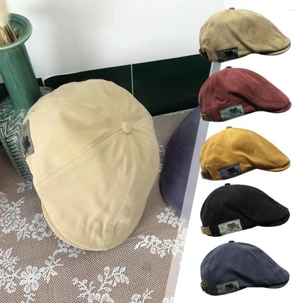 Boinas 2024 vistiendo estilo retro sombrero ajustable clásico hombres británicos gatsby mujeres vintage calle sombra boina casual moda i4m0