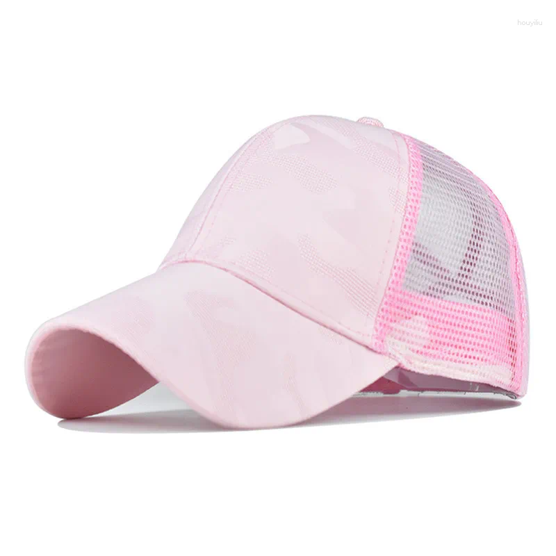 Berets 2024 Kvinnor Baseball Cap Mesh Camouflage Summer Leisure Simple Snapback Outdoor Streetwear Sport Hat For Men