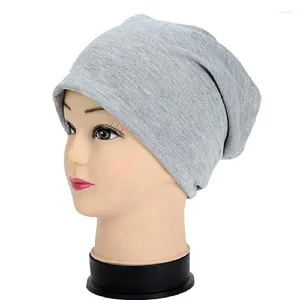 Bérets 2024 Femmes Cap Mince Élastique Chaud Bonnet Chapeau Femme Skullies Bonnets Unisexe Turban Casual Hip Hop Style Chapeaux Doux Couleur Unie