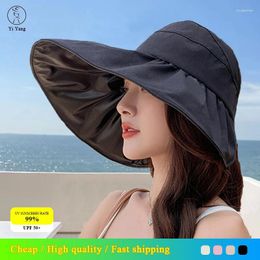 Boinas 2024 Sombrero de pesca de Sunshade para mujeres para un alero ancho de verano al aire libre Tourismo de altura de montaña adecuada