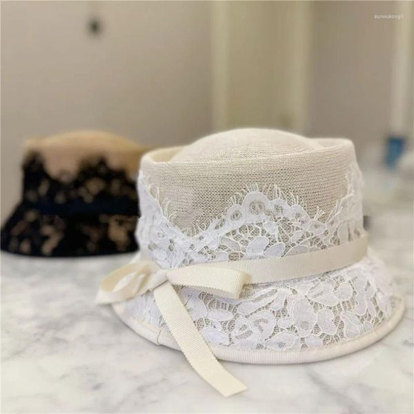 Bérets 202403-yl Is Summer Japan Washi Matériaux lavables lavables en dentelle respirante Grace Grace Bucket Cap Bucket Femme Hat de loisirs